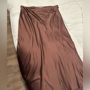 Abercrombie & Fitch Brown Satin Skirt